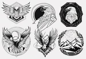 persephone underworld 
mountains eagles tattoo idea