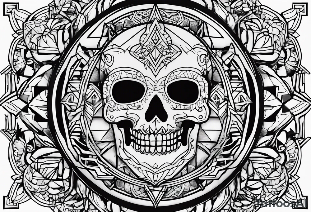 black outline of a 2023 m240 tattoo idea