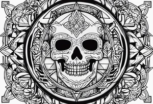 black outline of a 2023 m240 tattoo idea