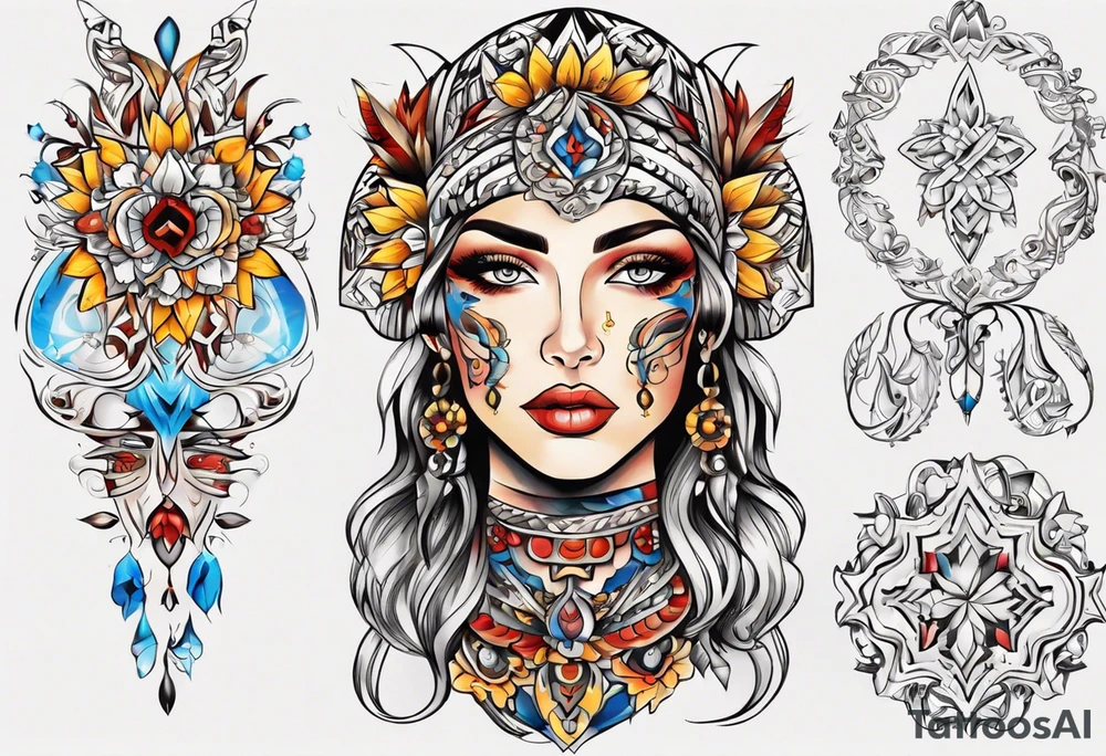 Beautiful Ukrainian Woman Forward tattoo idea