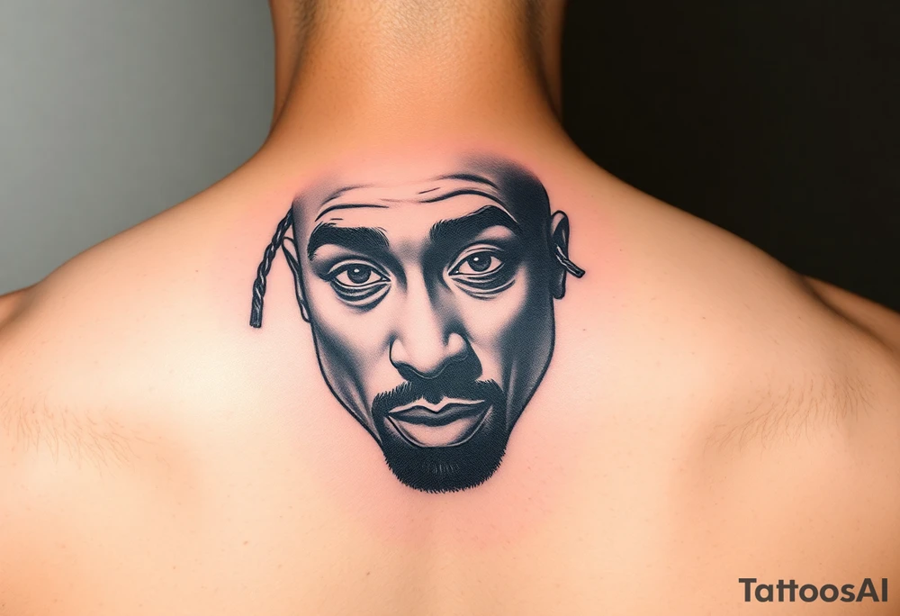 Tupac potrait tattoo idea