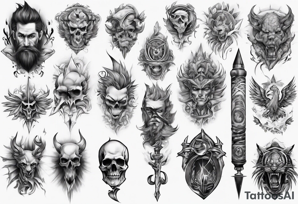 full arm. Very masculine tattoo idea