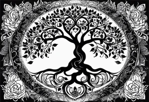 tree of life, infinity, chakras, lotus, mandala tattoo idea