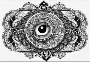 Rattlesnake mandala henna black tattoo design tattoo idea