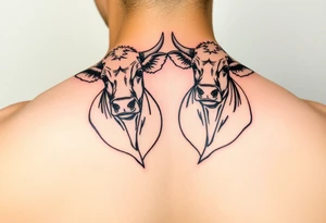 2 cows in love tattoo idea