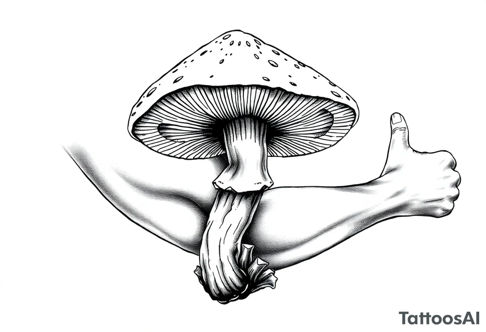 Mushroom vintage tattoo idea