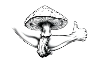 Mushroom vintage tattoo idea