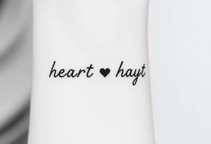 heart rhythm with “Mary” in the middle tattoo idea