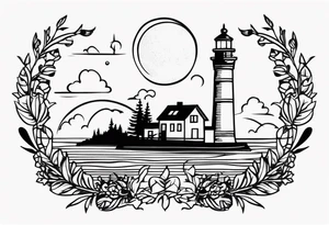 Leuchtturm Stacheldraht tattoo idea