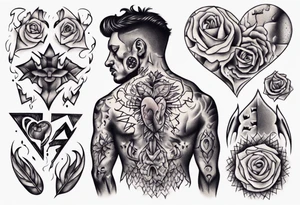 heartbroken man closeup tattoo idea