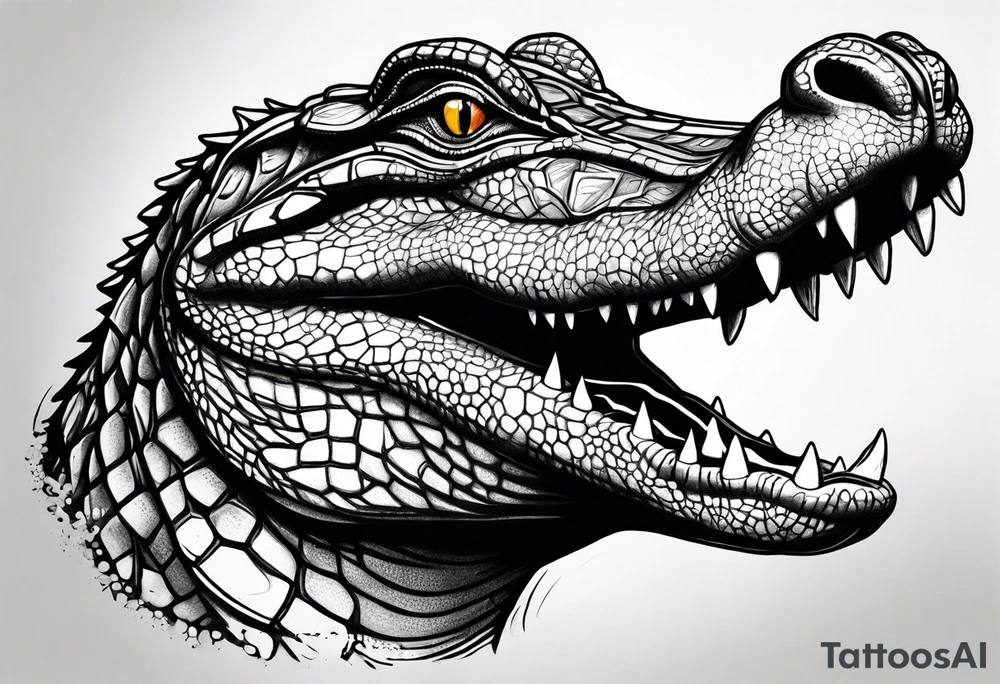 Full body Caiman tattoo idea