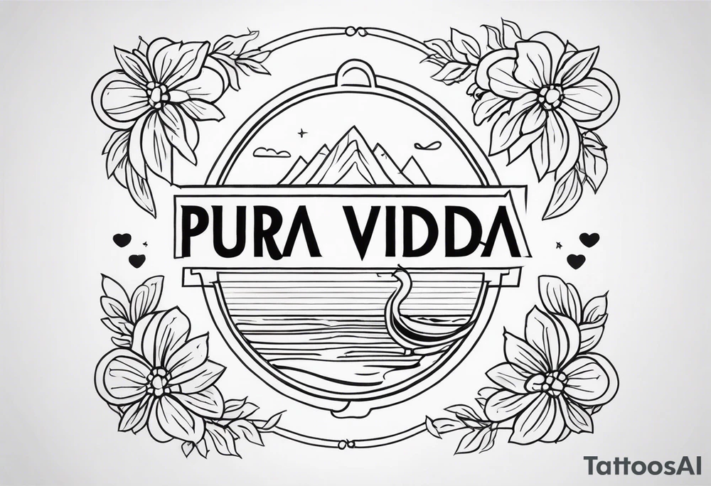 The word pura vida tattoo idea