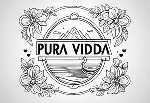 The word pura vida tattoo idea