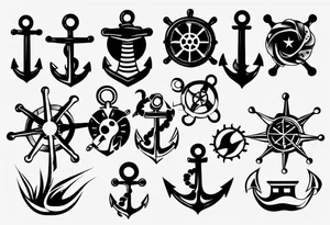 symbol one piece marine tattoo idea