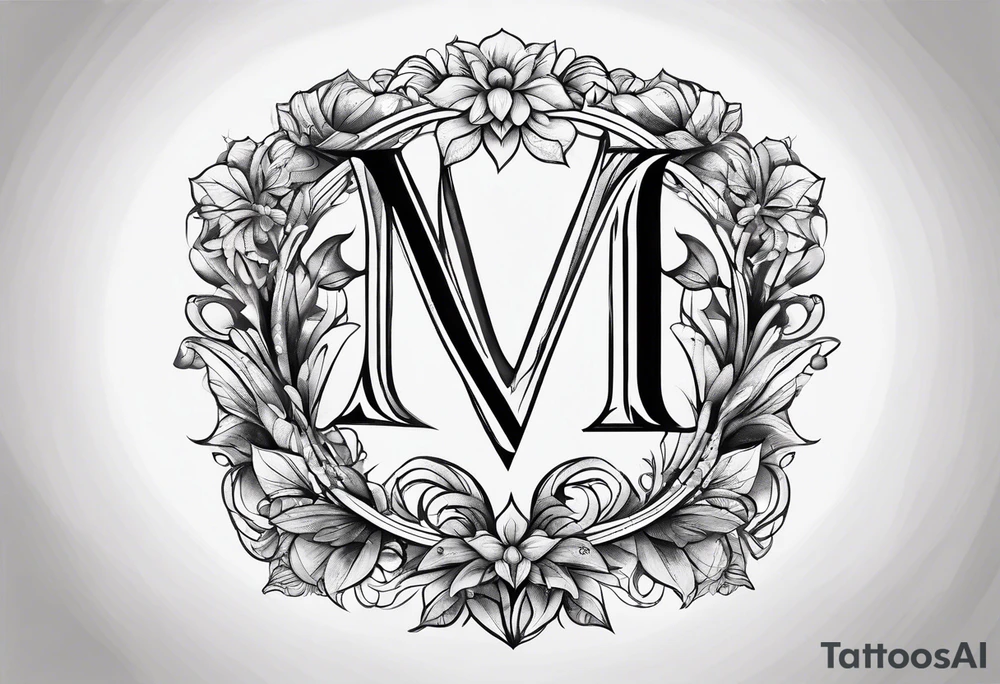 A letter M for my Wife Letter A for my daughter and a letter C for my Son tattoo idea