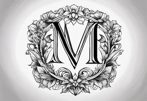 A letter M for my Wife Letter A for my daughter and a letter C for my Son tattoo idea