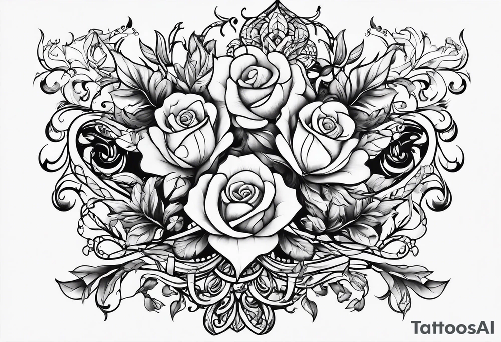 Long vine tattoo idea