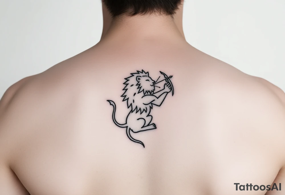 Leo zodiac sign and Sagittarius together tattoo idea