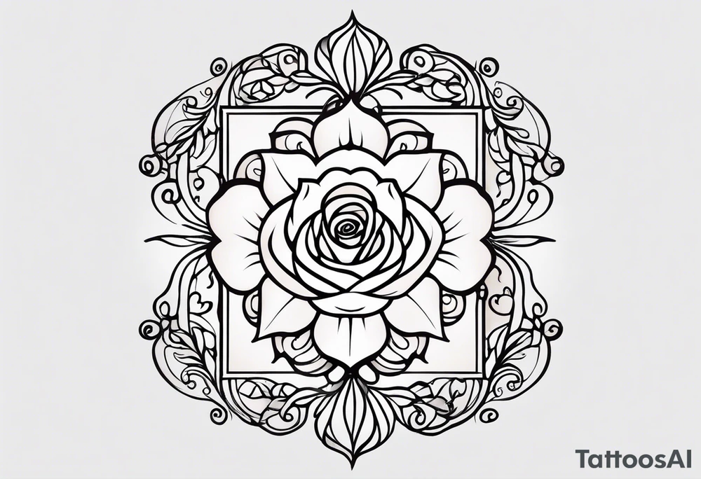 I would like a tattoo that covers the forearm, but with a light and airy design, leaving a lot of white space between the elements. The design should symbolize love and family, subtly incorporating the initials SDCM. I envision simple symbols like a rose or a heart, a dove, or a tree of life, with fine lines and an understated style. The tattoo should have a harmonious look while staying minimalist. tattoo idea