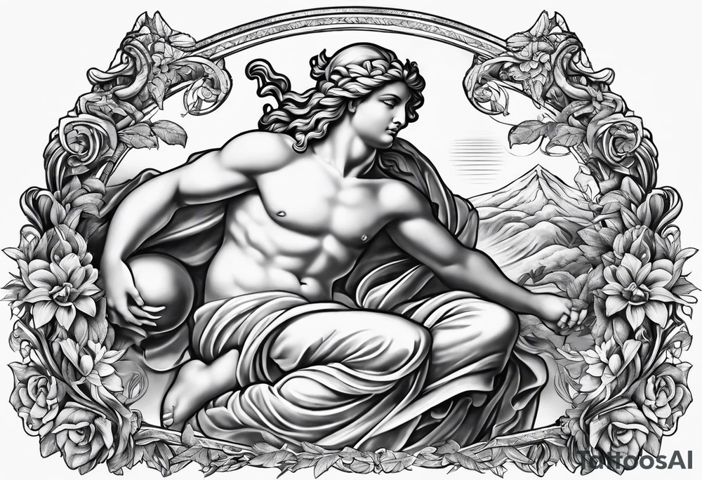 Creation of Adam tattoo idea