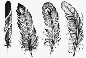 long feather tattoo tattoo idea