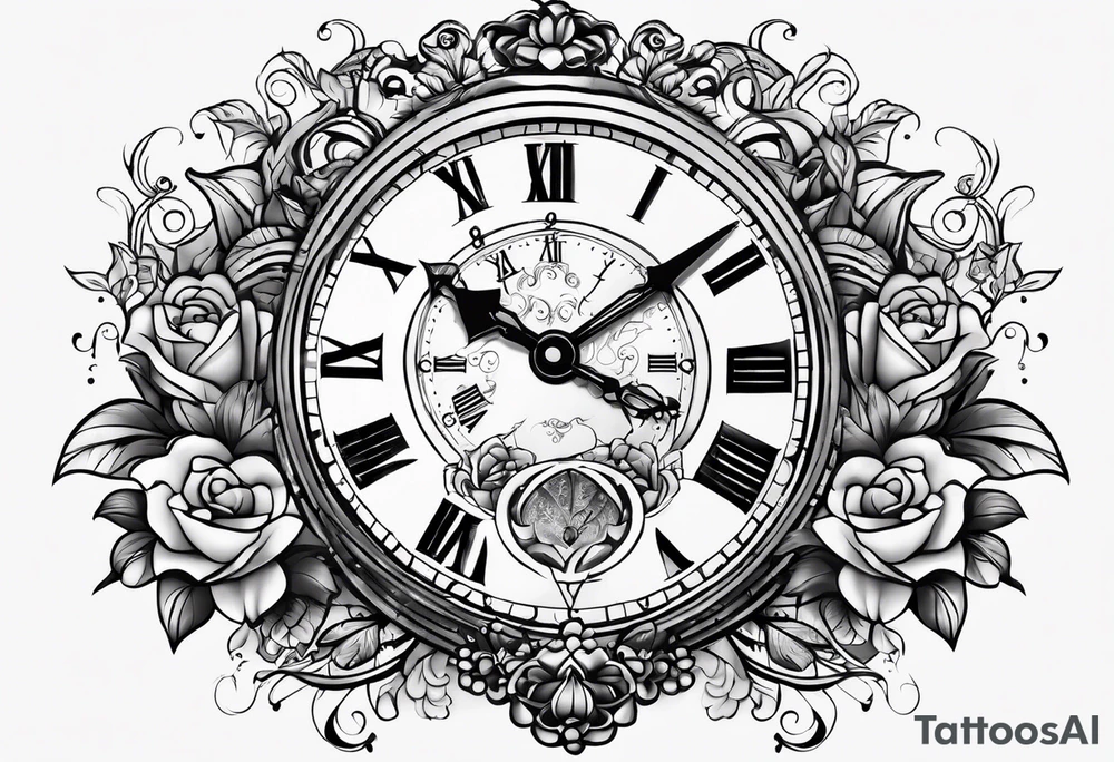Clock with the time of 8/6/22 tattoo idea