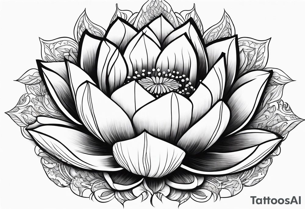 lotus flower tattoo idea