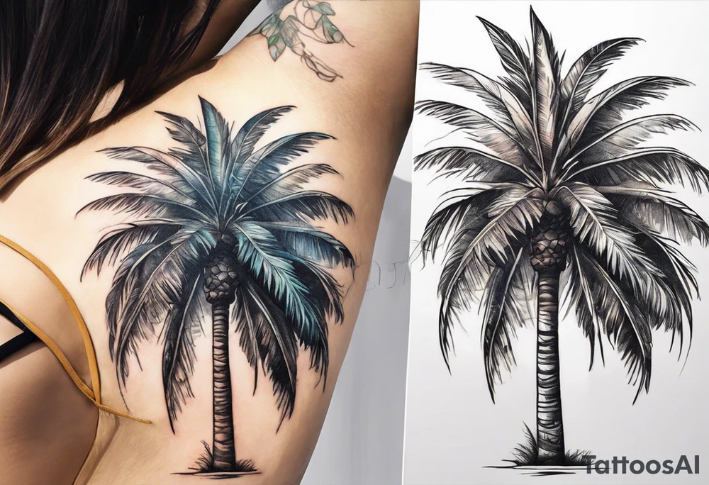 palm tree tattoo idea