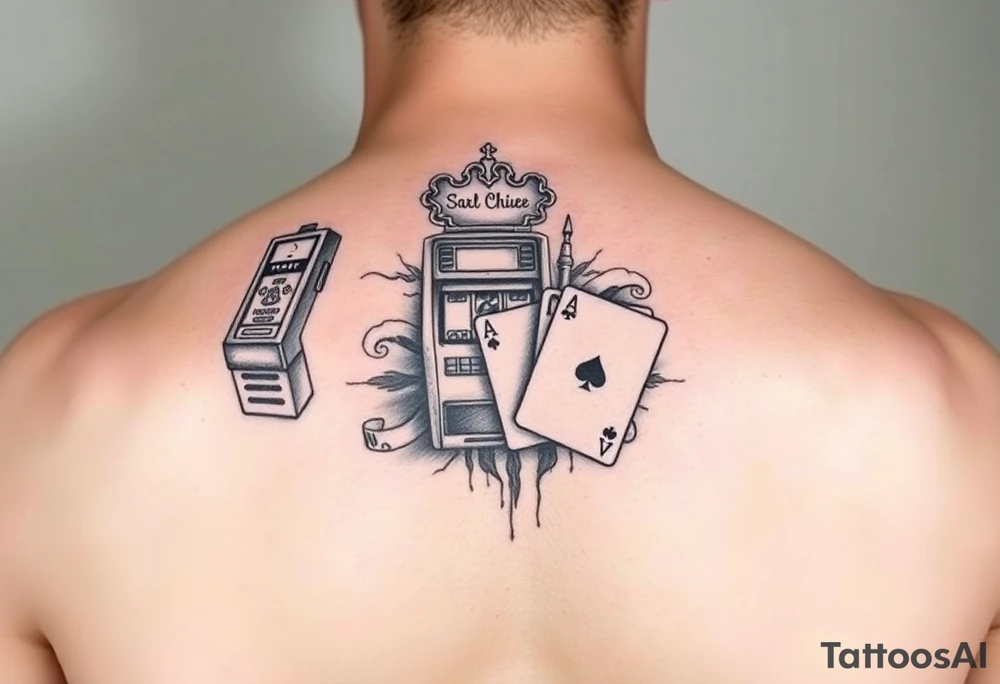 Slot machine and poker tattoo idea