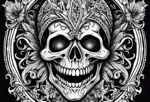 Jack skeleton looking down excited to see you tattoo idea
