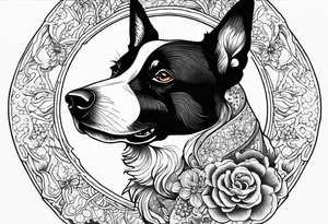 tattoo for my white and black spotted 
dog buddy tattoo idea