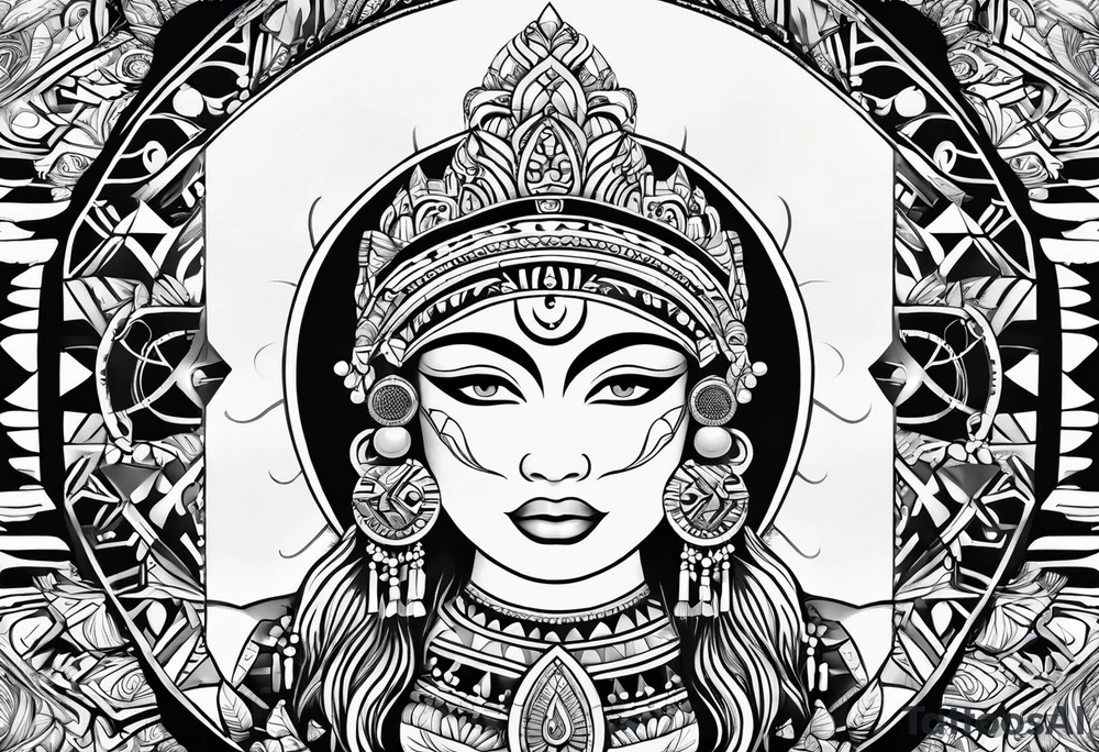 Pachamama simple tattoo idea