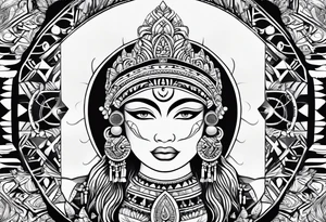 Pachamama simple tattoo idea