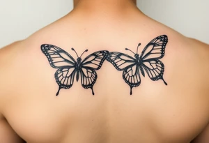 2 bloody butterflies tattoo idea