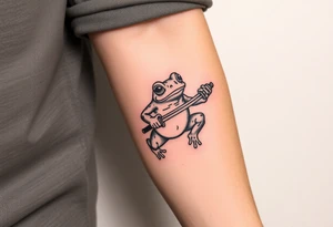 Toad Japanese holding a sword tattoo idea