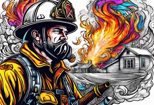 firefighter tattoo idea