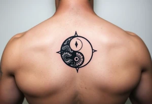 Yin yang with the 5 elements tattoo idea