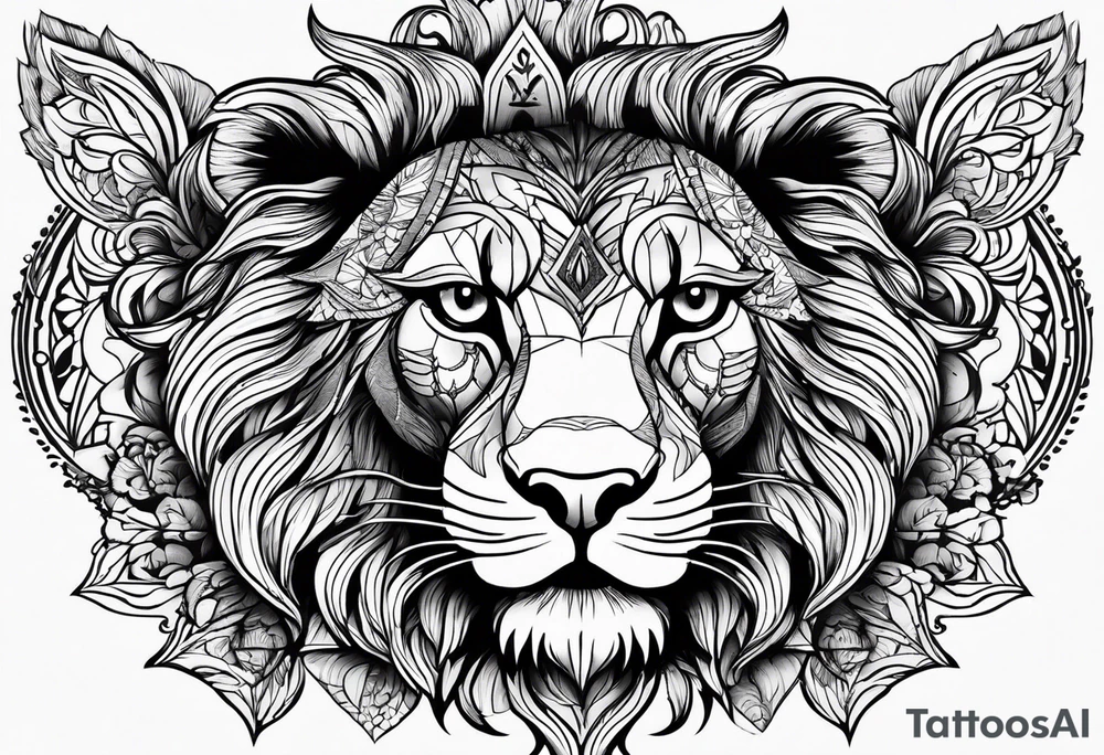 little lion tattoo idea