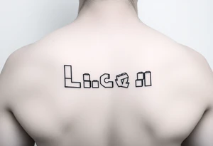 The name luca with building blocks tattoo idea