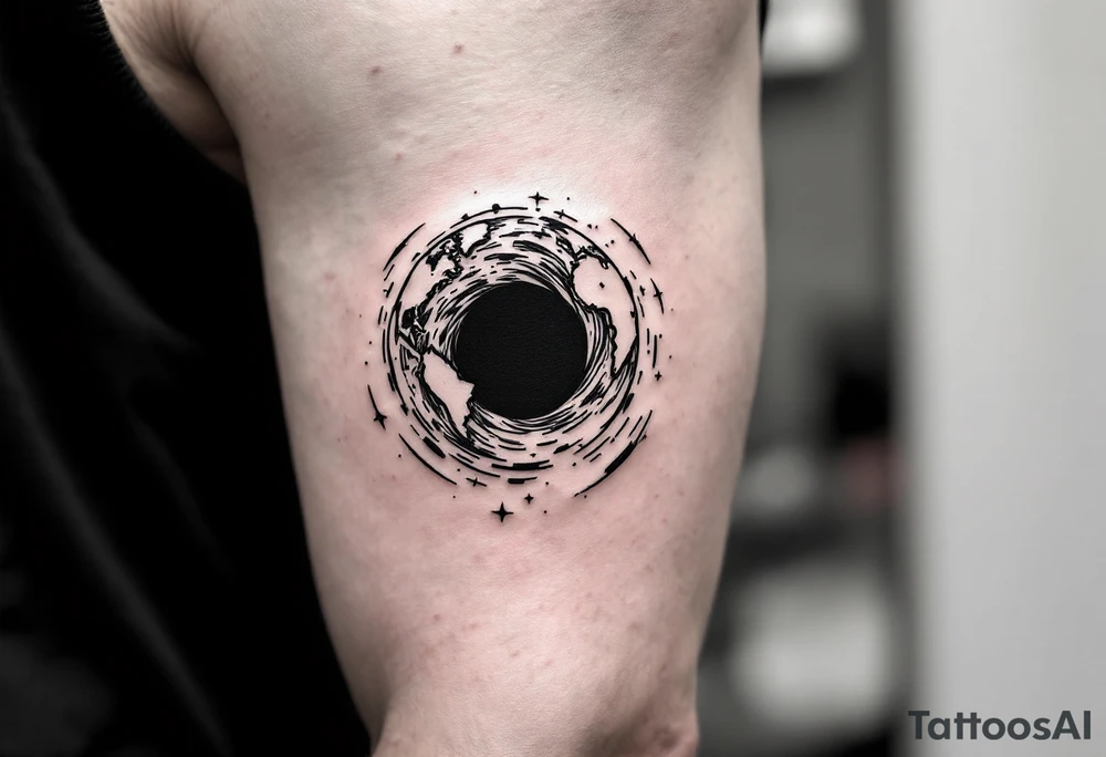 2 different worlds on each side of a black hole. tattoo idea 2 different worlds on each side of a black hole. tattoo idea