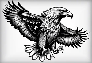 eagle full body fly tattoo idea
