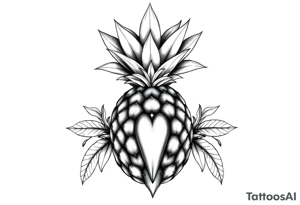 Majestic crown pineapple with
vagina and anus , tattoo idea