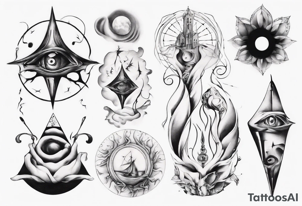 Spiritual sfinx tattoo idea