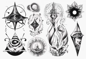 Spiritual sfinx tattoo idea