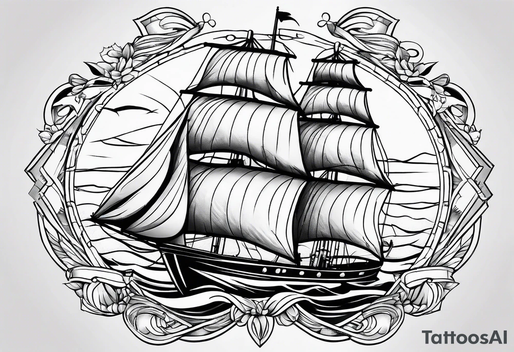Cal 40 sailboat tattoo idea
