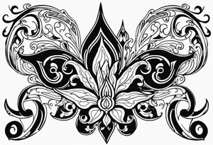 Fleur de lys celtique en flamme tattoo idea