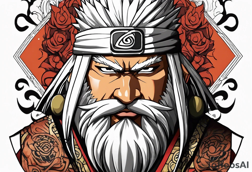Jiraiya in Sage mode from the anime naruto tattoo idea