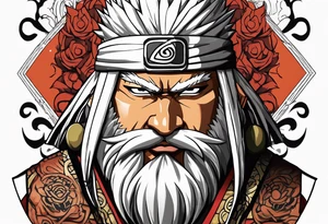 Jiraiya in Sage mode from the anime naruto tattoo idea