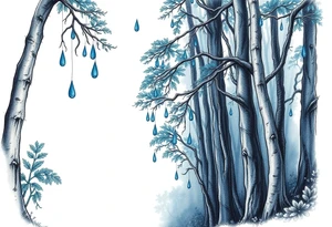 forest background
blue rain drops tattoo idea
