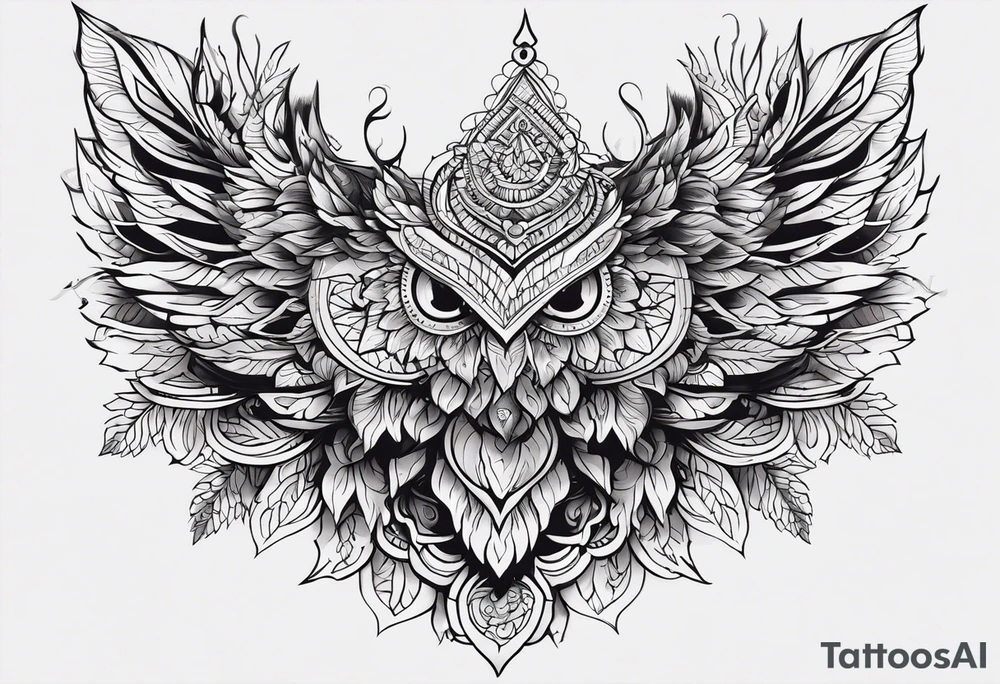 рукав с тремя разными узорами tattoo idea